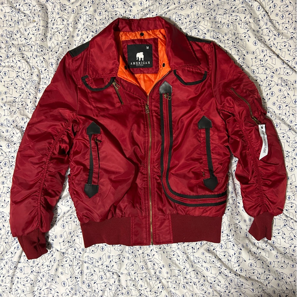 AMERICAN STITCH Pilot Red Bomber Jacket